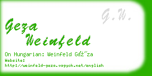 geza weinfeld business card